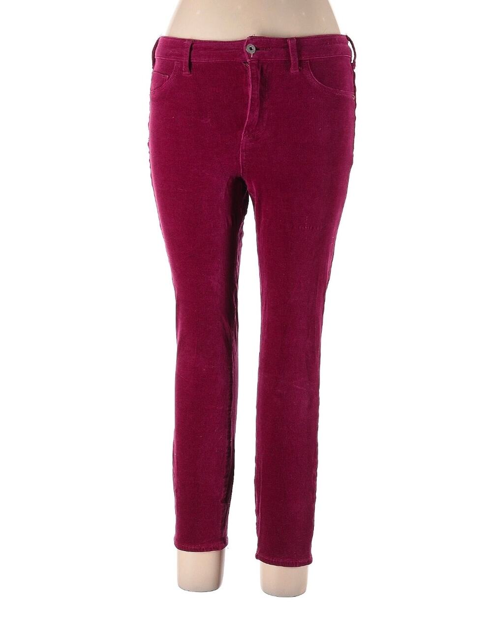 Pilcro Anthropologie Magenta High Rise Skinny Corduroy Pants | Women's 30